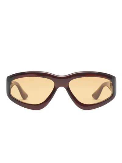 Port Tanger Geometrische Sonnenbrille In Brown