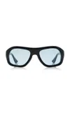 Port Tanger Gray Aviator-frame Acetate Sunglasses