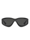Port Tanger Irfan Geometric-frame Sunglasses In Black