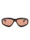 Port Tanger Irfan Tortoiseshell Geometric Sunglasses In Brown