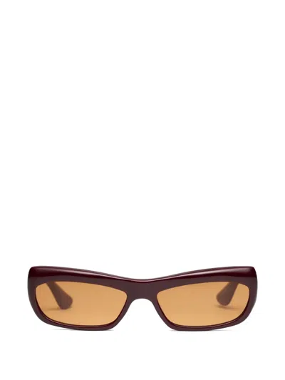 Port Tanger Isa Rectangle-frame Sunglasses In Red