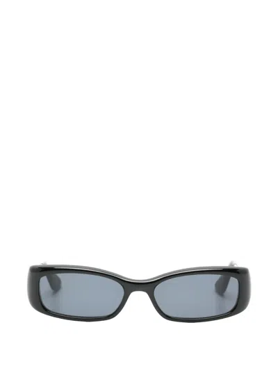 Port Tanger Leila Rectangle-frame Sunglasses In Black