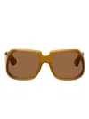 Port Tanger Lilou Nah Wardi Geometric Sunglasses In Brown