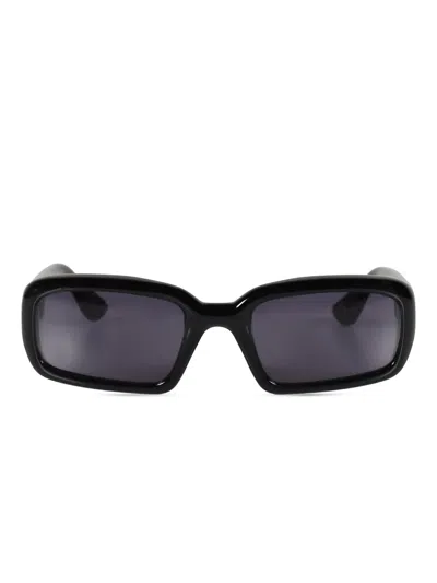 Port Tanger Mektoub Rectangle-frame Sunglasses In Black