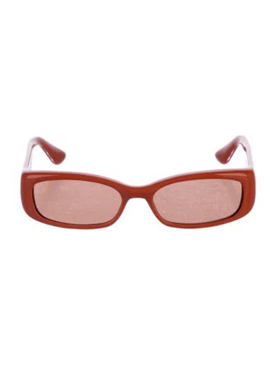 Pre-owned Port Tanger Narrow Tinted Sunglasses In Orange