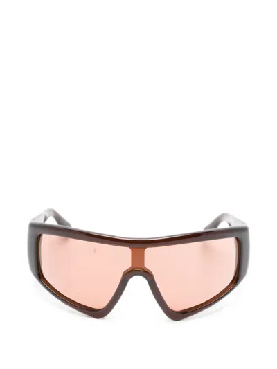 Port Tanger Noor Shield-frame Sunglasses In Brown