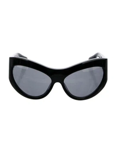 Pre-owned Port Tanger Oversize Tinted Sunglasses In Black