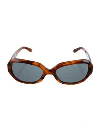 Pre-owned Port Tanger Oversize Tinted Sunglasses In Brown
