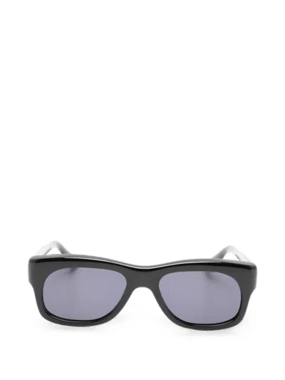 Port Tanger Quwa Rectangle-frame Sunglasses In Black