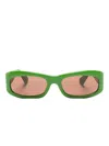 Port Tanger Rectangle-frame Sunglasses In Green