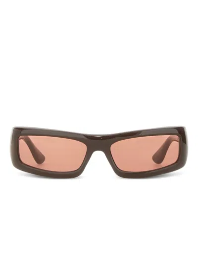 Port Tanger 长方形框太阳眼镜 In Brown