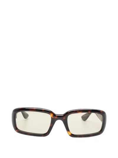 Port Tanger Rectangle Sunglasses In Brown