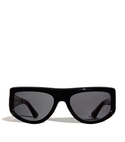 Port Tanger Rectangular Fayaz Sunglasses In Black