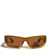 Port Tanger Rectangular Sabea Sunglasses In Brown
