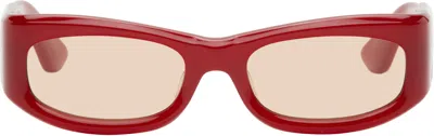 Port Tanger Red Saudade Ii Sunglasses In Red/amber