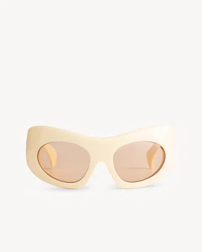 Port Tanger Ruh Parchment Acetate /amber Lens Sunglasses In Multi