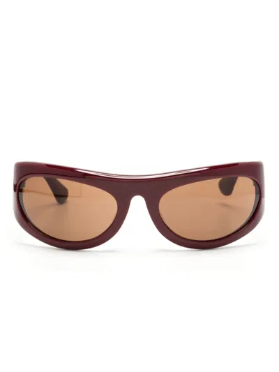 Port Tanger Burgundy Safaa Sunglasses In Burgundy/tobacco