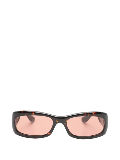 Port Tanger Saudade Rectangle-frame Sunglasses In Brown