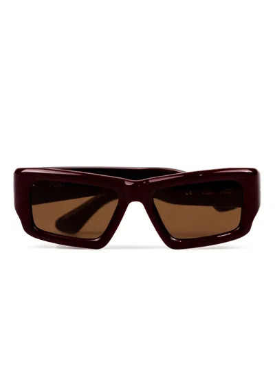 Port Tanger Square-frame Sunglasses In 红色