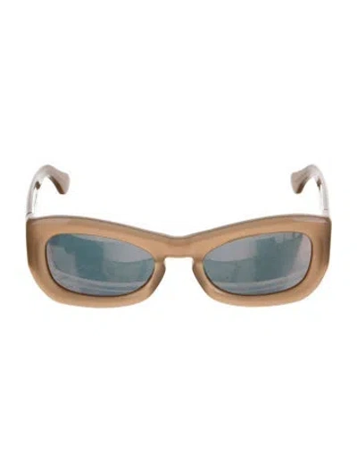 Pre-owned Port Tanger Square Mirrored Sunglasses In Neutrals