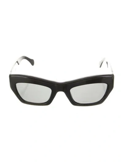 Pre-owned Port Tanger Square Tinted Sunglasses In Black