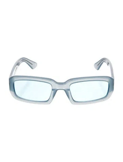 Pre-owned Port Tanger Square Tinted Sunglasses In Blue