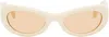 Port Tanger Ssense Exclusive Beige Khilna Sunglasses In White