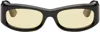 Port Tanger Ssense Exclusive Black Saudade Ii Sunglasses In Black/limon