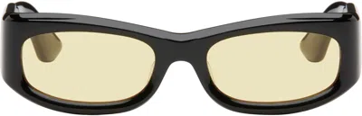 Port Tanger Ssense Exclusive Black Saudade Ii Sunglasses In Black/limon