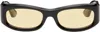 Port Tanger Ssense Exclusive Black Saudade Ii Sunglasses In Black/limon