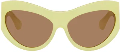 Port Tanger Ssense Exclusive Yellow Darya Sunglasses In Limon/tobacco