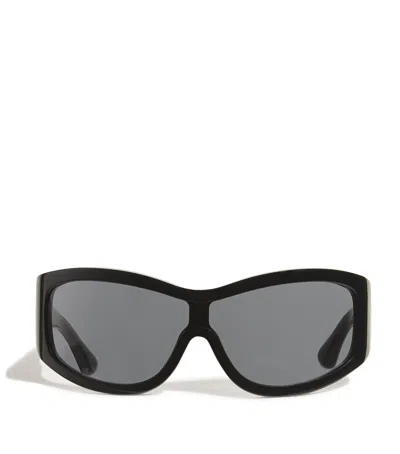 Port Tanger X Ice Studios Mask Nunny Sunglasses In Black