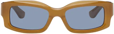 Port Tanger Yellow & Blue Addis Sunglasses In Yellow Ochra/blue