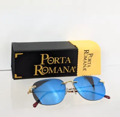 Pre-owned Porta Romana Authentic  Sunglasses Mod. 1009 Col. 100w Vintage Frame In Blue