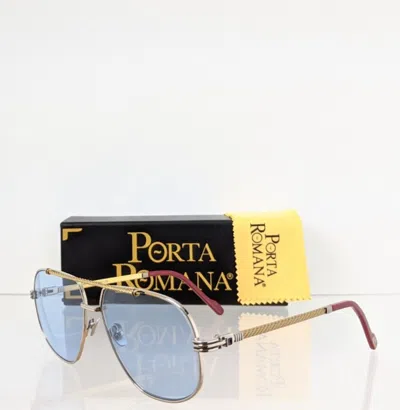 Pre-owned Porta Romana Authentic  Sunglasses Mod. 1233 Col. 600 Vintage Frame In Blue