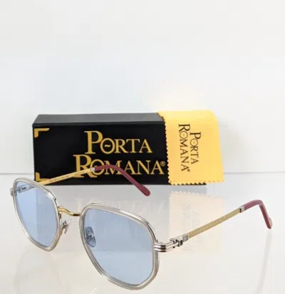Pre-owned Porta Romana Authentic  Sunglasses Mod 1262 Col 600bp Gold Plated Vintage In Blue