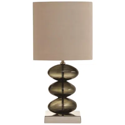 Pre-owned Porta Romana Blown Glass Bronze Color Table Lamp In Brown