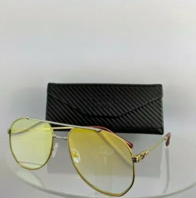 Pre-owned Porta Romana Brand Authentic  1232 Sunglasses Col. 100 1232 Vintage Gold In Gold Reflective Lenses