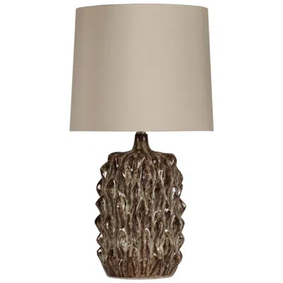 Pre-owned Porta Romana Mid-century Modern Green Glazed Ceramic Table Lamp