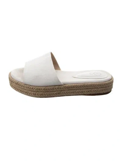 Pre-owned Porte & Paire Canvas Slides In Multi