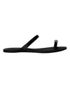 Porte & Paire Crystal-embellished Sandals In Black Leather In Black