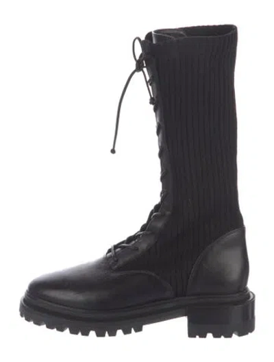 Pre-owned Porte & Paire Leather Combat Boots In Multi