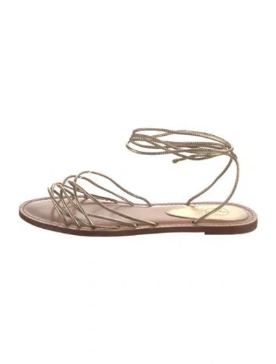 Pre-owned Porte & Paire Leather Gladiator Sandals