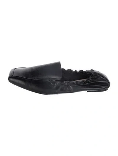 Pre-owned Porte & Paire Leather Loafers In Black