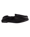 Porte & Paire Porter & Paire Scrunched Ballet Flats In Black Leather In Black