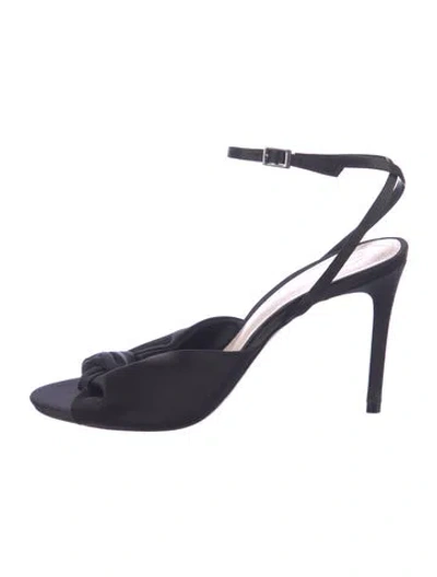 Pre-owned Porte & Paire Satin Pumps In Blue