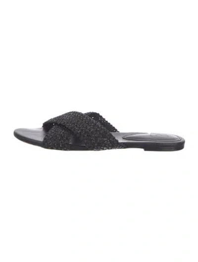 Pre-owned Porte & Paire Slides In Black
