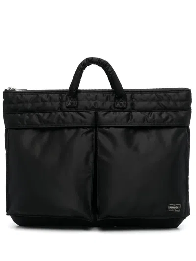 Porter Black 2-way Briefcase With Silver-tone Hardware For Men