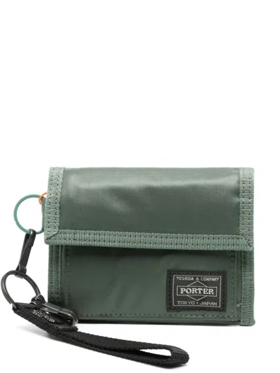 Porter Capsule Nylon Wallet In Green