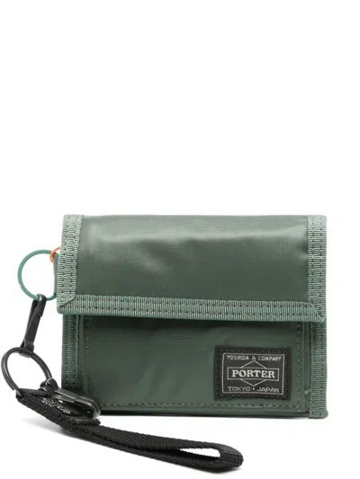 Porter Capsule Nylon Wallet In Green